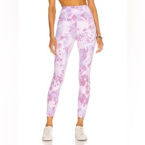 BEYOND YOGA High Waisted Midi Legging Pink Orchid Haze Cosmic Dye Size Medium